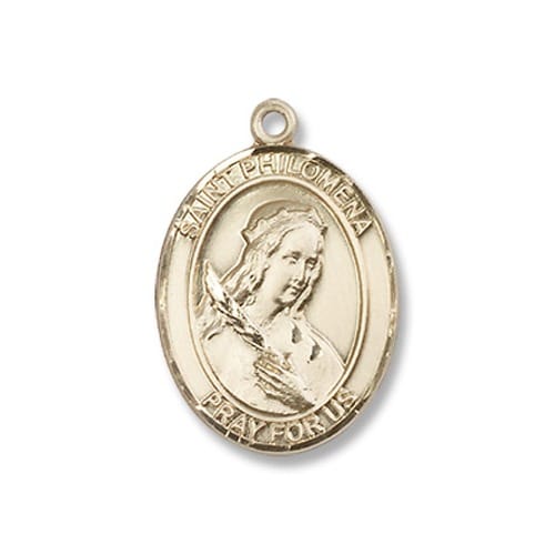 Gold Filled St. Philomena Pendant w/ Chain