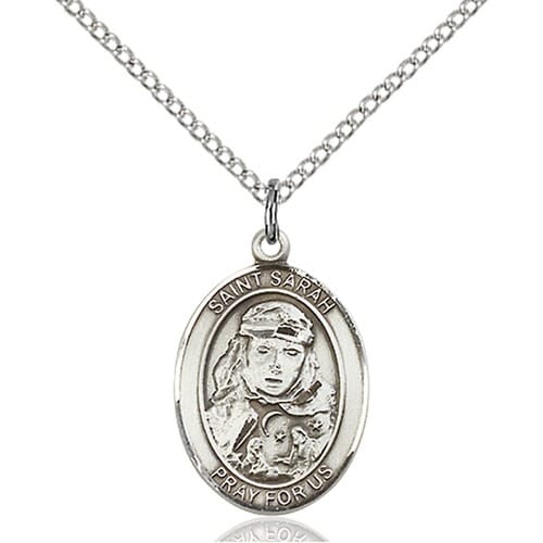 Sterling Silver St. Sarah Pendant w/ Chain