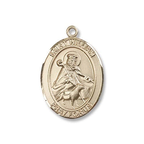 Gold Filled St. William of Rochester Pendant w/ Chain