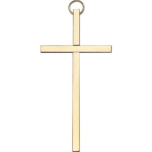 4 inch Plain Polished Brass Cross