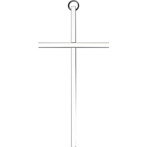 6 inch Plain Polished Silver Finish Cross