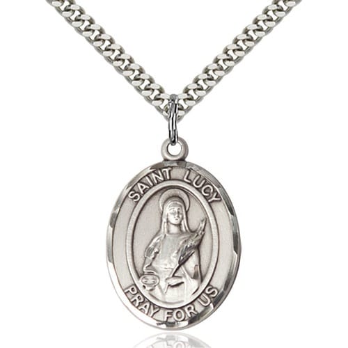 Sterling Silver St. Lucy Pendant