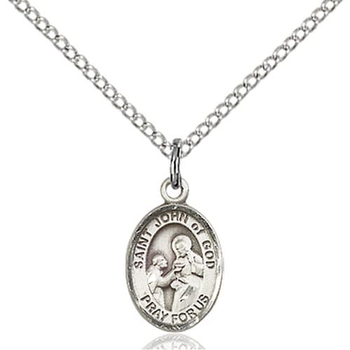 Sterling Silver St. John of God Pendant