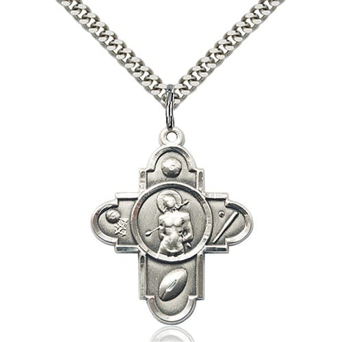Sterling Silver 5-WAY/ST. SEBASTIAN Pendant
