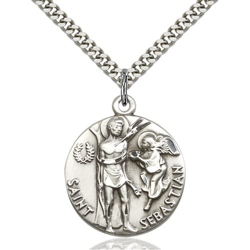 Sterling Silver St. Sebastian Pendant