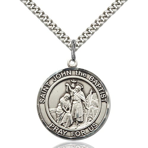 Sterling Silver St. John the Baptist Pendant