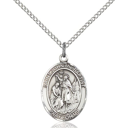 Sterling Silver St. John the Baptist Pendant