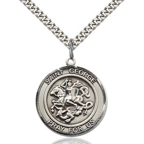 Sterling Silver St. George Pendant
