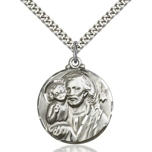 Sterling Silver St. Joseph Pendant