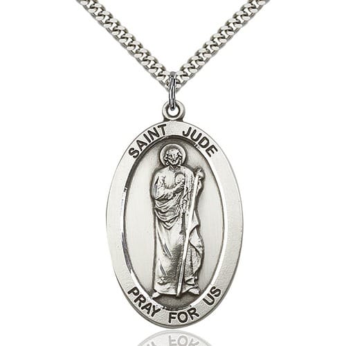 Sterling Silver St. Jude Pendant