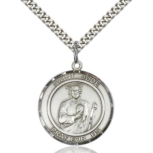 Sterling Silver St. Jude Pendant