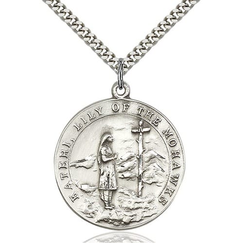 Sterling Silver St. Kateri Pendant