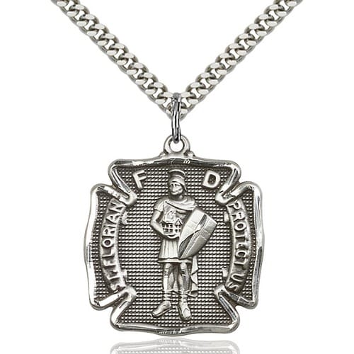 Sterling Silver St. Florian Pendant