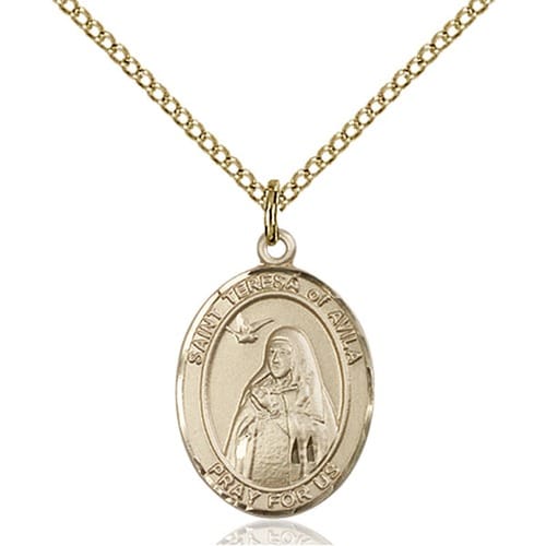 14kt Gold Filled St. Teresa of Avila Pendant