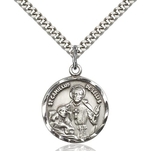 Sterling Silver St. Camillus of Lellis Pendant