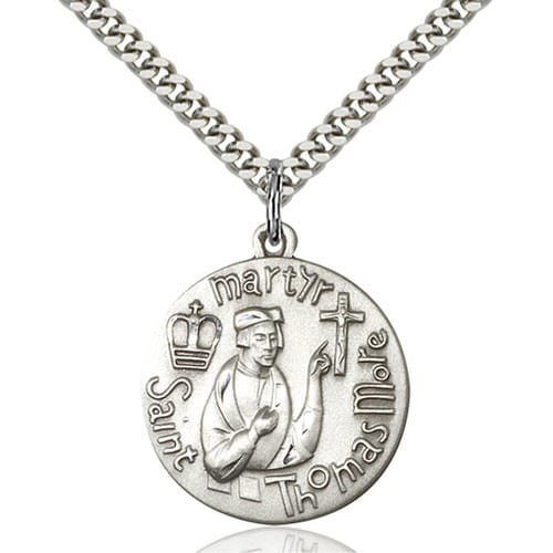Sterling Silver St. Thomas More Pendant