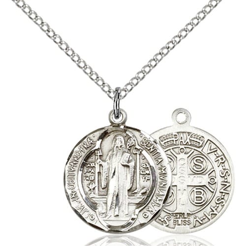 Sterling Silver St. Benedict Pendant