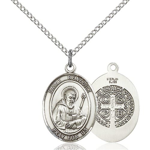 Sterling Silver St. Benedict Pendant