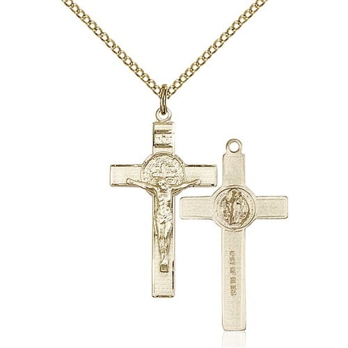 14kt Gold Filled St. Benedict Crucifix Pendant