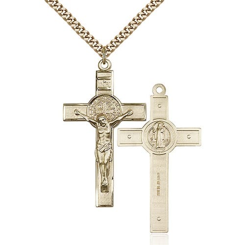 14kt Gold Filled St. Benedict Crucifix Pendant