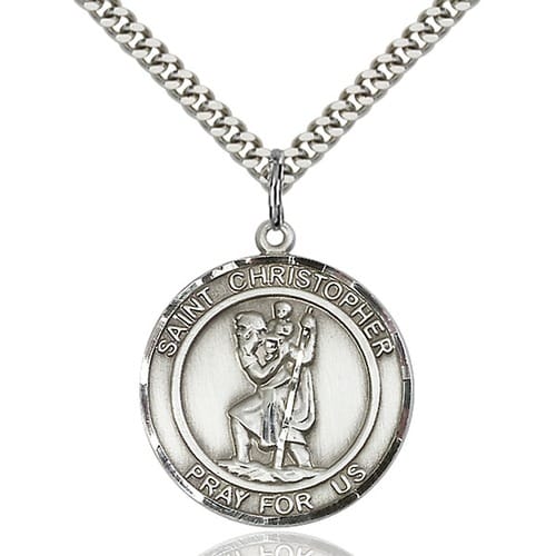 Sterling Silver St. Christopher Pendant