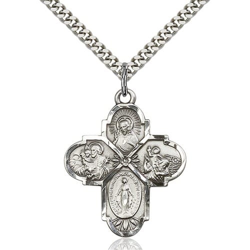 Sterling Silver 4-Way Pendant