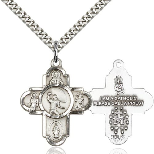 Sterling Silver 5-Way / Football Pendant