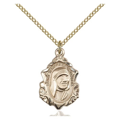 14kt Gold Filled Blessed Teresa of Calcutta Pendant