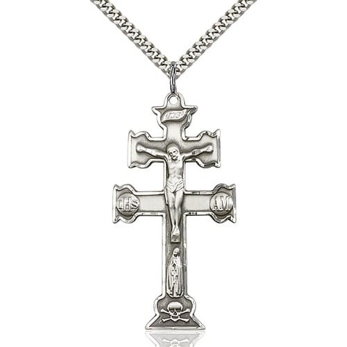 Sterling Silver Caravaca Crucifix Pendant