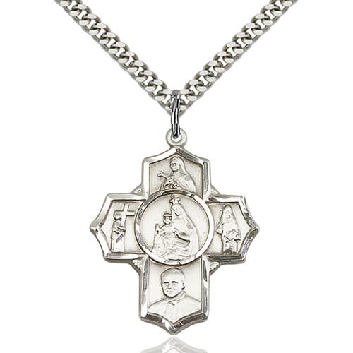 Sterling Silver Carmelite 4-Way Pendant