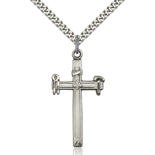 Sterling Silver Carpenter Cross Pendant