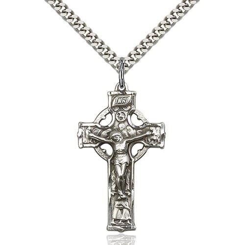 Sterling Silver Celtic Crucifix Pendant