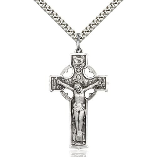 Sterling Silver Celtic Crucifix Pendant