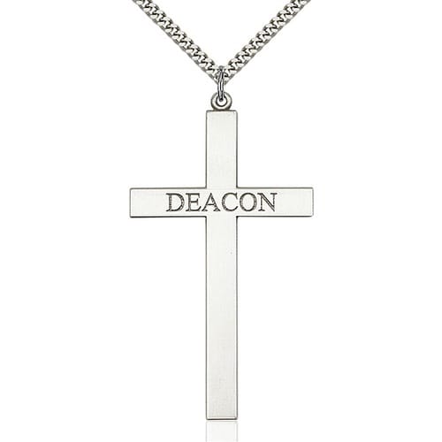 Sterling Silver Deacon Cross Pendant