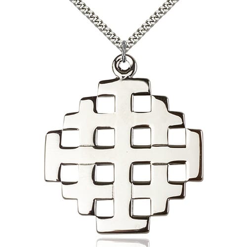 Sterling Silver Jerusalem Cross Pendant