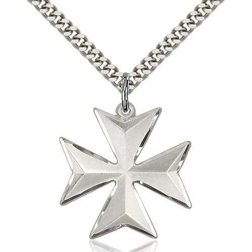 Sterling Silver Maltese Cross Pendant