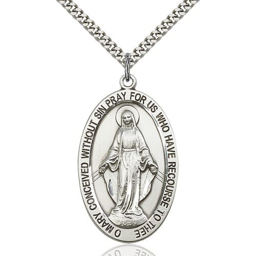 Sterling Silver Miraculous Pendant