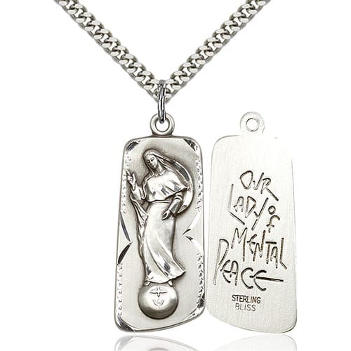 Sterling Silver Our Lady of Mental Peace Pendant
