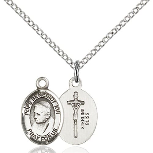 Sterling Silver Pope Benedict XVI Pendant