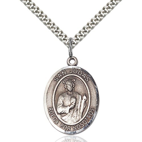 Sterling Silver San Judas Pendant
