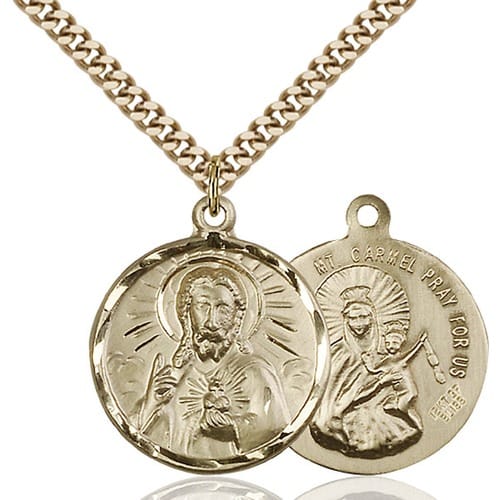 14kt Gold Filled Scapular Pendant