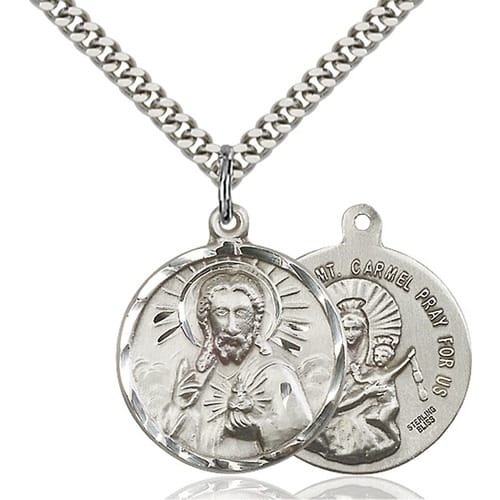 Sterling Silver Scapular Pendant