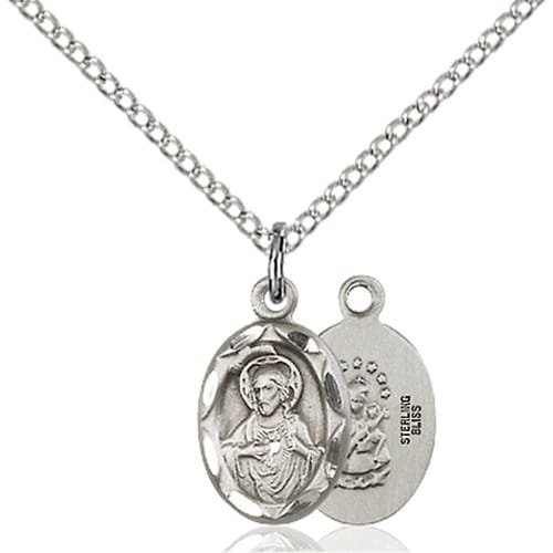 Sterling Silver Scapular Pendant