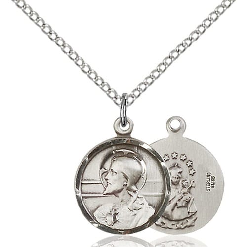 Sterling Silver Scapular Pendant