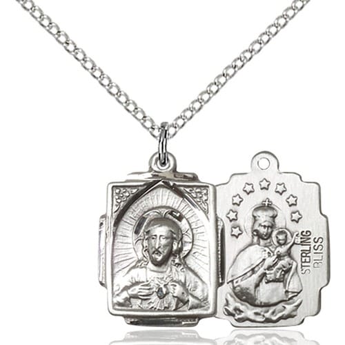 Sterling Silver Scapular Pendant