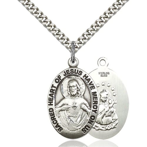 Sterling Silver Scapular Pendant
