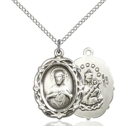 Sterling Silver Scapular Pendant