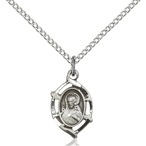 Sterling Silver Scapular Pendant