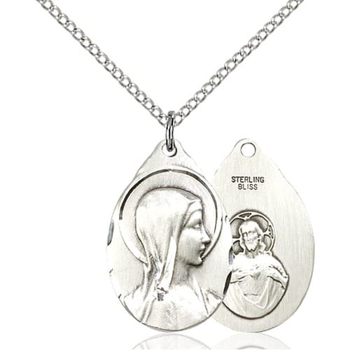 Sterling Silver Sorrowful Mother Pendant