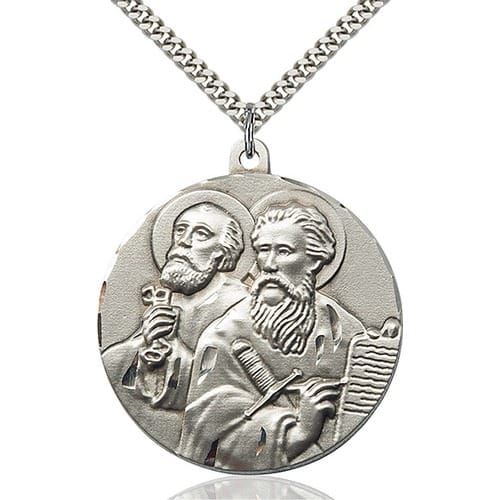 Sterling Silver St. Peter / St. Paul Pendant